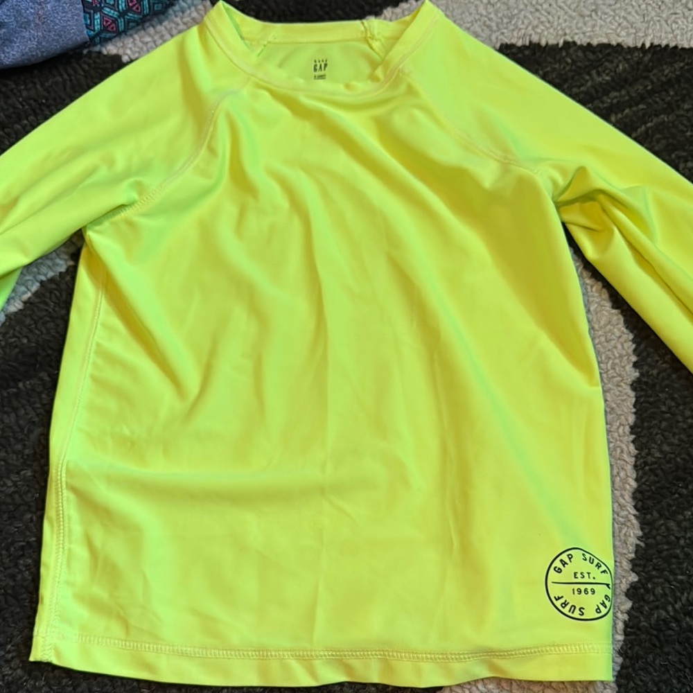 GAP Yellow Long Sleeve Rash Guard Moisture-Wicking